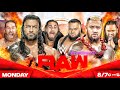 Roman Reigns, Seth Rollins & Sami Zayn vs Solo Sikoa, Bronson Reed & Jacob Fatu WWE RAW - Bloodline