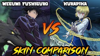 Julian - Kurapika Hunter X Hunter skin V.S. Megumi Fushiguro JJK skin - MLBB - Skin Comparison