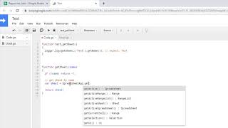 SheetSpam#18. Get Sheet by name with function in Google Script