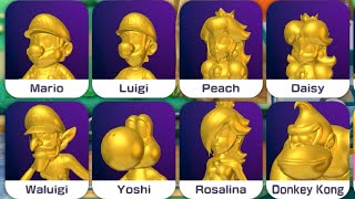 Super Mario Party Stars All Gold Characters Gameplay