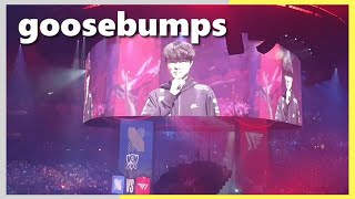 Arena erupts for FAKER Introduction