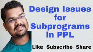 Design Issues for Subprograms | PPL | Sebesta