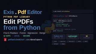 Exis.PdfEditor Python Library — Find & Replace Text in PDFs using Python