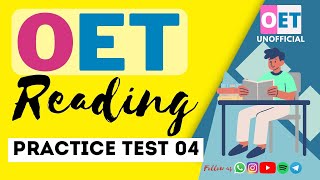 OET Reading Practice Test 04 _ With Explanation_ Latest test_ All profession - 2023