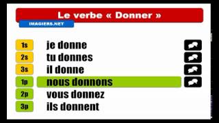 French Present Tense #  Verb = Donner