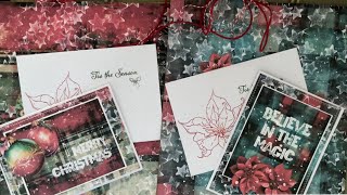 How I decorated my Christmas bags and matching cards for gift giving - #diy #christmascards