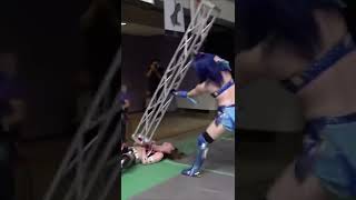 【女子プロレス】世羅りさから鉄柱でやられる桜井まい【スターダム】