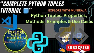 Tuples in python || code+theory || tuple methods || tuple operations|Complete Python Tuples Tutorial