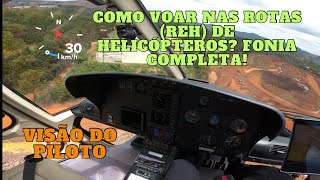 Voando nas REH (Rotas Especiais de Helicópteros) em Belo Horizonte ! Fonia Completa