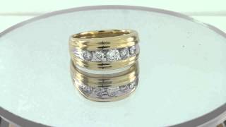 Estate 1.00Ct Round Diamond 14K Yellow Gold Band Ring G-H/SI-I Certified