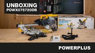 POWERPLUS - POWX075720DB verstekzaag Unboxing