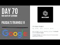 GOOGLE INTERVIEW QUESTION | Pascal's triangle II (LeetCode problem 119)