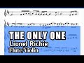 The Only One Flute Violin Sheet Music Backing Track Play Along Partitura