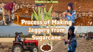 गन्ने के रस से गुड कैसे बनता है? | Process Of Making Jaggery From Sugarcane | MAKING OF GUR #factory