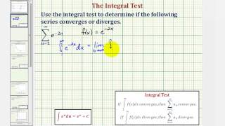 Ex: Infinite Series - Integral Test (Exponential and Convergent)