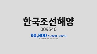 한국조선해양주가분석(009540) 2022년 03월 25일기준