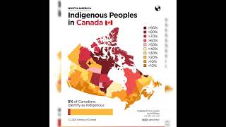 Indigenous Population of Canada (percentage)! #map #canada #indigenous #population #youtubeshorts