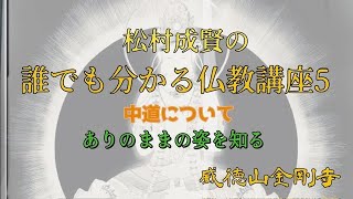 松村成賢の誰でもわかる仏教講座５　中道について～ありのままの姿を知る