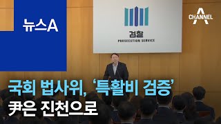 국회 법사위, 대검 방문해 ‘특활비 검증’…尹은 진천으로 | 뉴스A