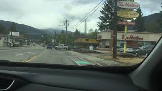 Driving into Castlegar, BC Canada