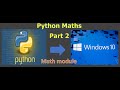 Python tutorial for beginners | Math Module tutorial on python 3