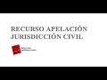 RECURSO DE APELACIÓN JURISDICCIÓN CIVIL (2022)