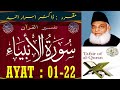 EP 01 - Tafseer Quran -  Surah Al Anbiya  AYAT 01 to 22  - Dr israr Ahmed