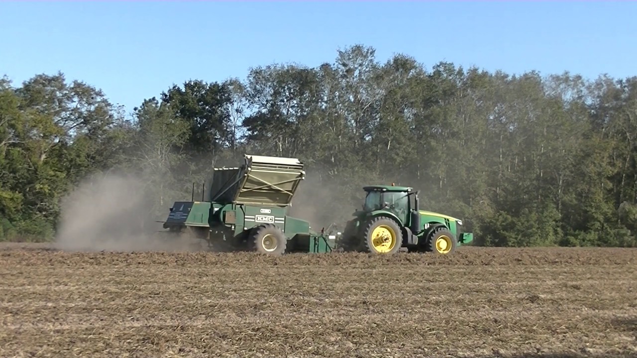 John Deere Tractor Harvesting Peanuts