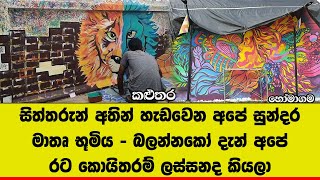 සිත්තරුන් අතින් හැඩවෙන අපේ සුන්දර මාතෘ භූමිය - බලන්නකෝ දැන් අපේ රට කොයිතරම් ලස්සනද කියලා