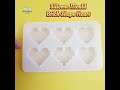 pixel love heart crystal epoxy uv resin mold shape high mirror pendant silicone