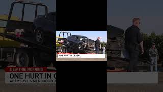 Tractor driver injured after car crashes into trailer in Fresno County