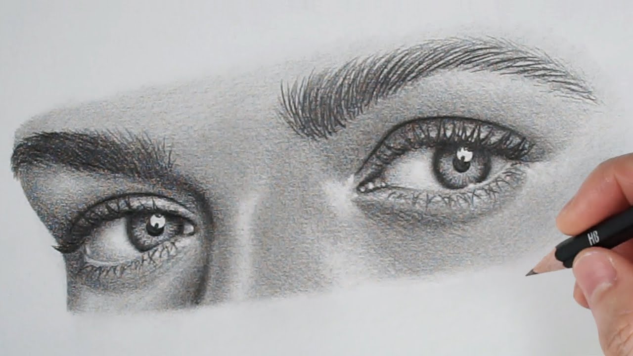 How To Draw Realistic Eyes Youtube