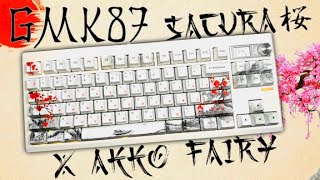 Красивая GMK87 тихая новая 80% кастомная механика с LCD дисплеем и VIA! Akko Fairy Silent свитчи.