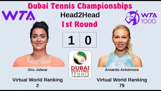 Dubai Tennis Championships 2023 | Ons Jabeur vs Amanda Anisimova | 1st Round | AO Tennis 2