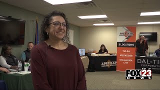 Video: Former Muskogee manufacturing facility employee relieved by job fair after lay-offs