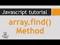 Find Method in JavaScript Arrays