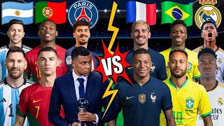 Argentina Portugal PSG 🆚 Netherlands Brazil Real Madrid🔥| Ronaldo Mbappe Neymar