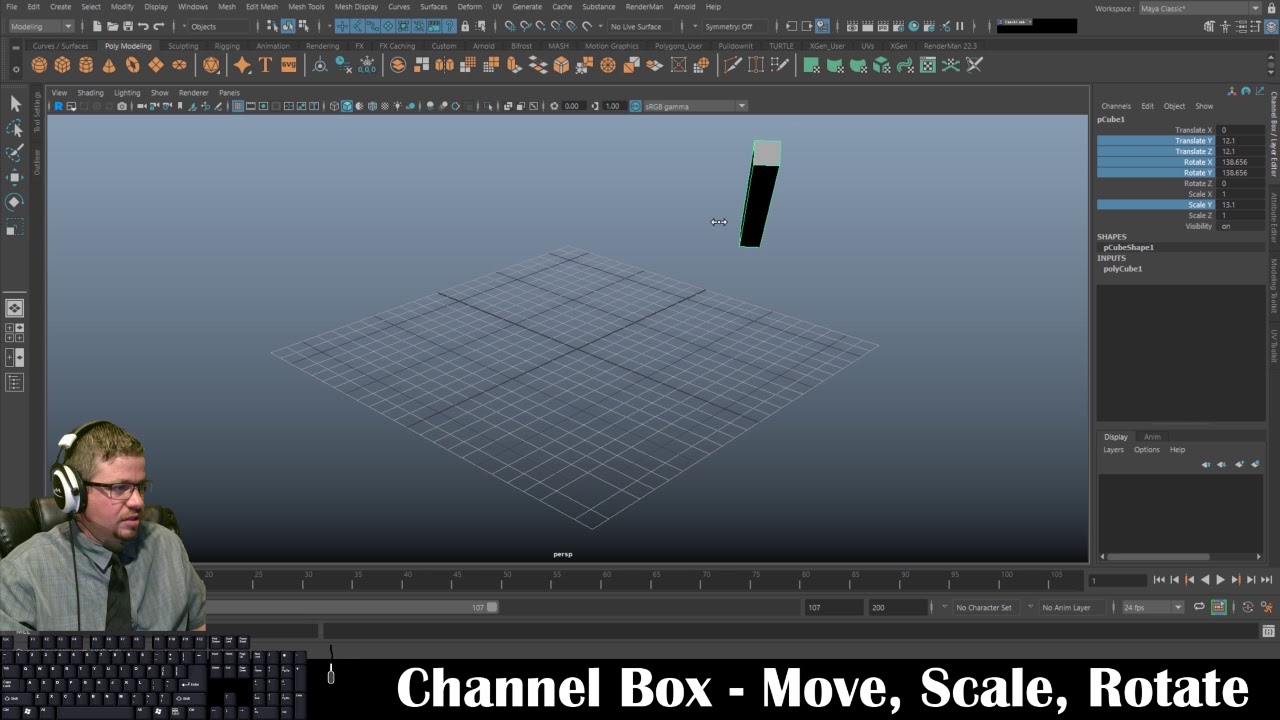 Autodesk Maya 2019 - Channel Box - Move, Scale And Rotate - YouTube