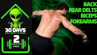 Home Dumbbell Pull Workout | 30 Days of Full Body Training At Home With Dumbbells - Day 2
