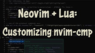 Customize nvim-cmp | Neovim ❤️ Lua
