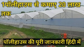 पाॅलीहाउस की संपूर्ण जानकारी! poly house \u0026 greenhouse a to z detail !!