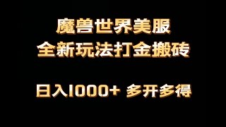 全网首发魔兽世界美服全自动打金搬砖，日入1000+，简单好操作，保姆级教学