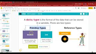 Code.org CSA Unit 2 Lesson 1