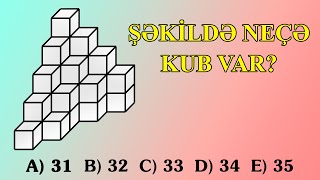 Məntiq, İQ testi. Şəkildə neçə kub var? Asan İzah