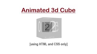 3d Rotating Cube Animation Using HTML5 CSS3 | CodeEra | HTML & CSS