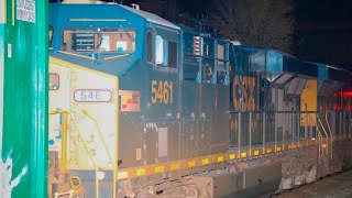 CSX 5461 (Seaboard System Emblem) on CSX M409 going through Yardley train station (11/9/22)