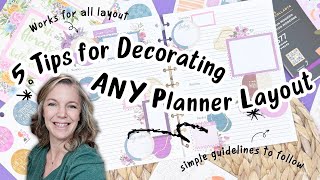 5 Tips for Decorating Any Planner Layout | Planner Decorating for Beginners