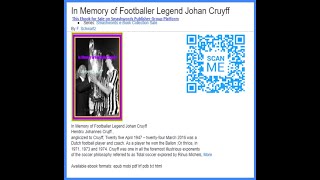 In Memory of Footballer Legend Johan Cruyff