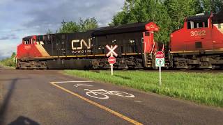 Great Horn Show:CN M588:CN 3099 CN 3022 CN 3025 at Chambord,Qc 06/08/2018