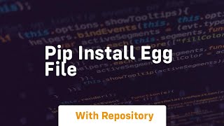 pip install egg file